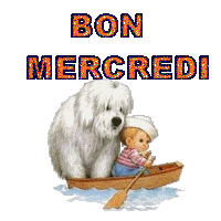 Gif animé Bon mercredi chien enfant